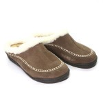 Slipper beige daim met wol 6638 Rohde